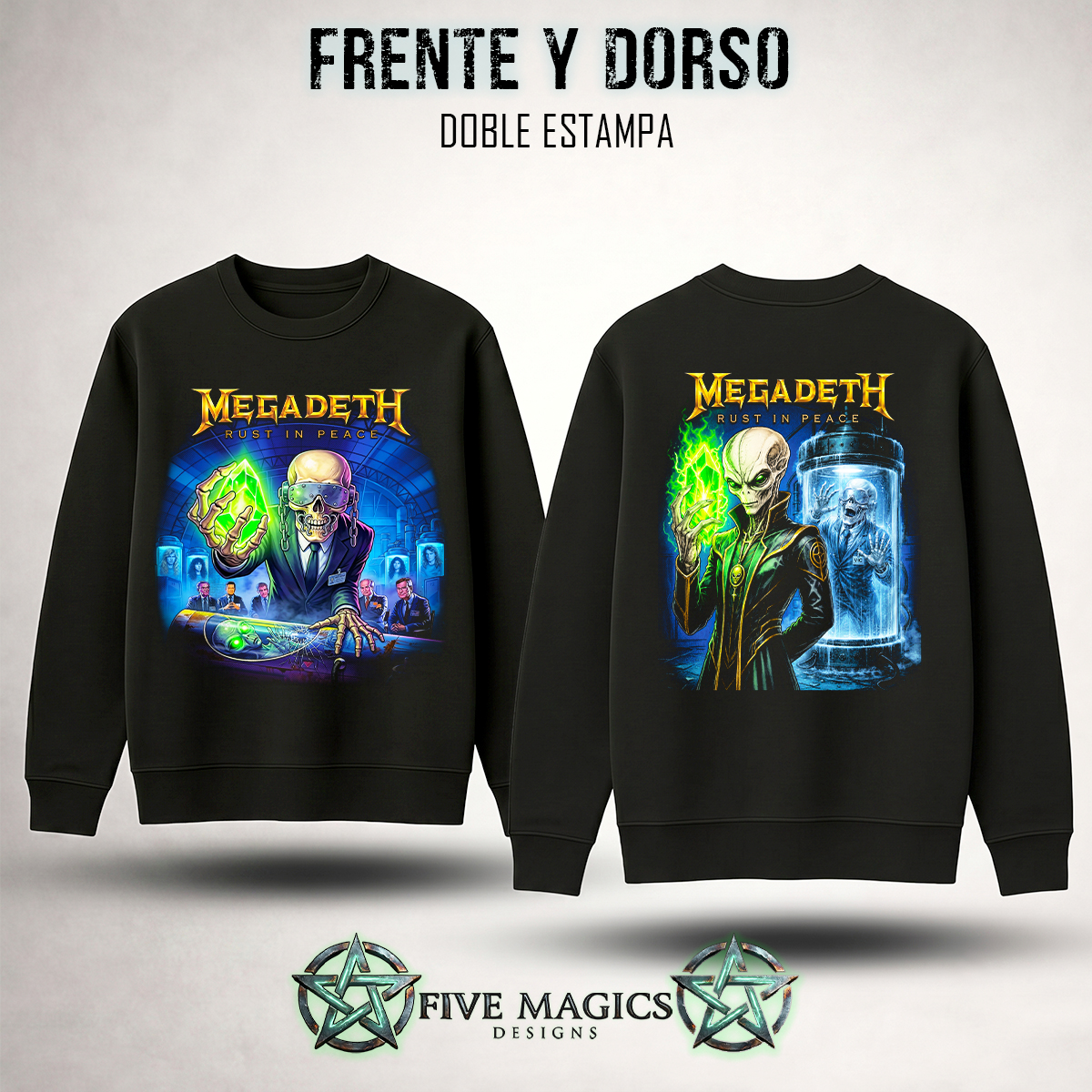 Buzo cuello redondo Megadeth Rust in Peace FMD